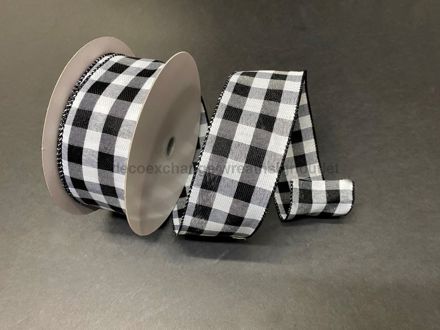 Blk-Wht Woven Chex 2.5’’X100Ft CH0740-117P Ribbon