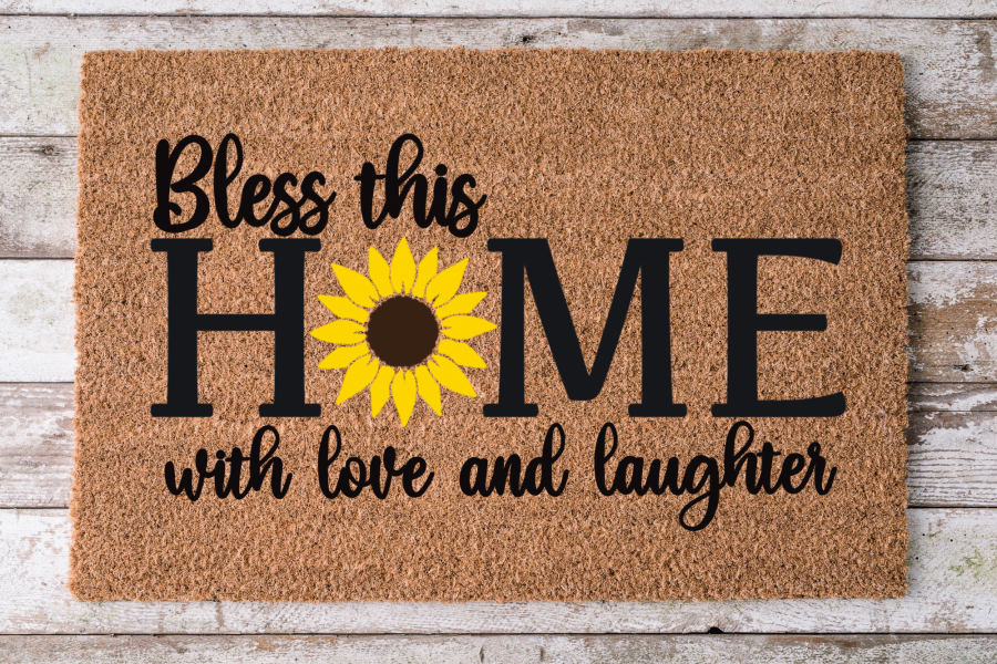 Bless This Home - Door Mat - 30x18" Coir Door Mat - DECOE-CM-041 - DecoExchange