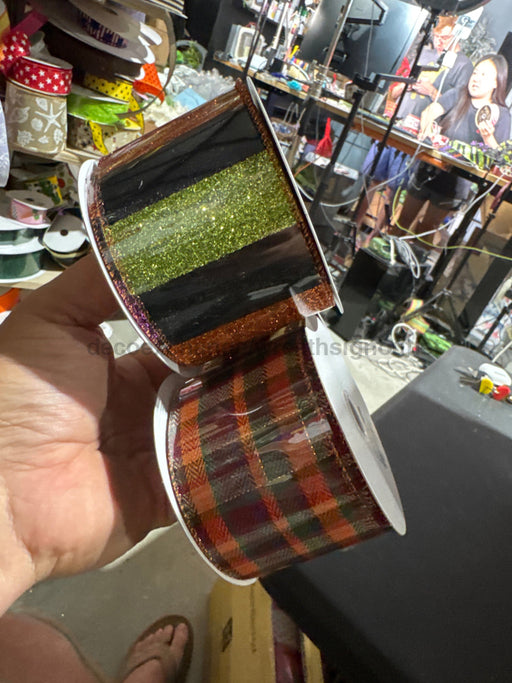 Blind Assorted Fall Ribbon Closeout 2.5’’X10Y FALL40 Ribbon