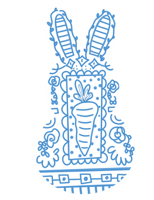 Blue Bunny Door Hanger Tww-W-0019 22’ Wood