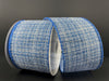 Blue-Lt Bl-Slv Mtlc Tweed 2.5’’X10Y 72414-40-25 Ribbon