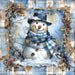 Blue Snowman Sign, DCO-102110, Sign For Wreath, 10x10in Metal Sign