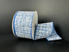 Blue-Wht Embellished Tweed 2.5’’X10Y 41515-40-27 Ribbon