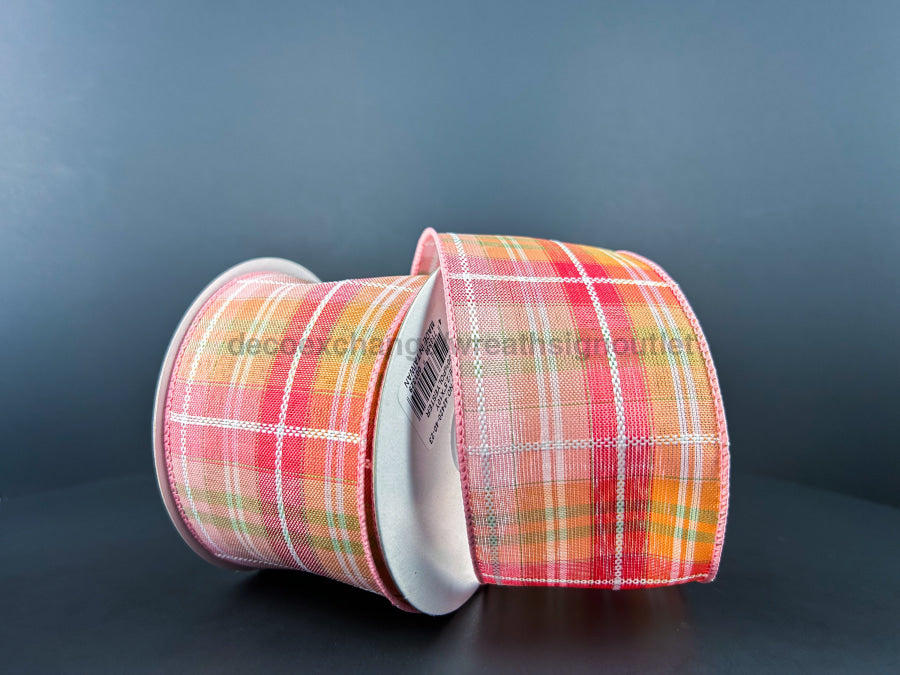 Blush-Mint-Wht Kennedy Plaid 2.5’’X10Y 42420-40-23 Ribbon