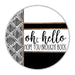 Boho Door Hanger Hello Brought Boos Dco-01783-Dh 18’’ Round Wood