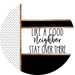 Boho Door Hanger, Like a Good Neighbor Funny Door Hanger, DCO-01867-DH, 18" Round Wood