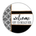 Boho Door Hanger Welcome Brought Beer Dco-01788-Dh 18’’ Round Wood