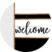 Boho Door Hanger, Welcome Door Hanger, DCO-01846-DH, 18" Round Wood