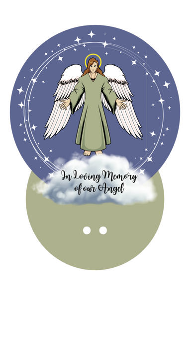 Bow Backer Angel Wood Sign Bb-W-0007 13 Wreath