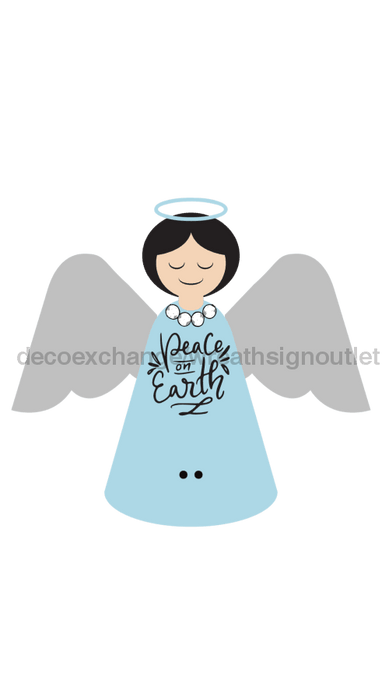 Bow Backer Angel Wood Sign Bb-W-0014 13 Wreath