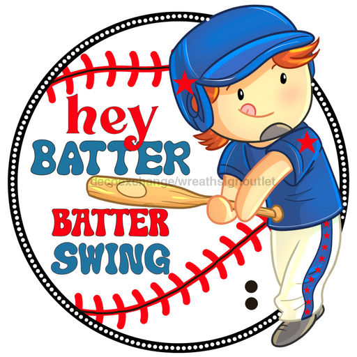 Bow Backer Baseball Wood Sign Bb-W-0060 13 Wreath