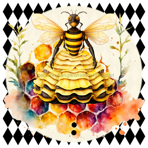 Bow Backer Bee Wood Sign Bb-W-0106 13’ Wreath