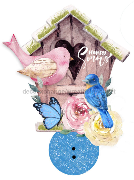 Bow Backer Bird House Wood Sign Bb-W-0050 13 Wreath