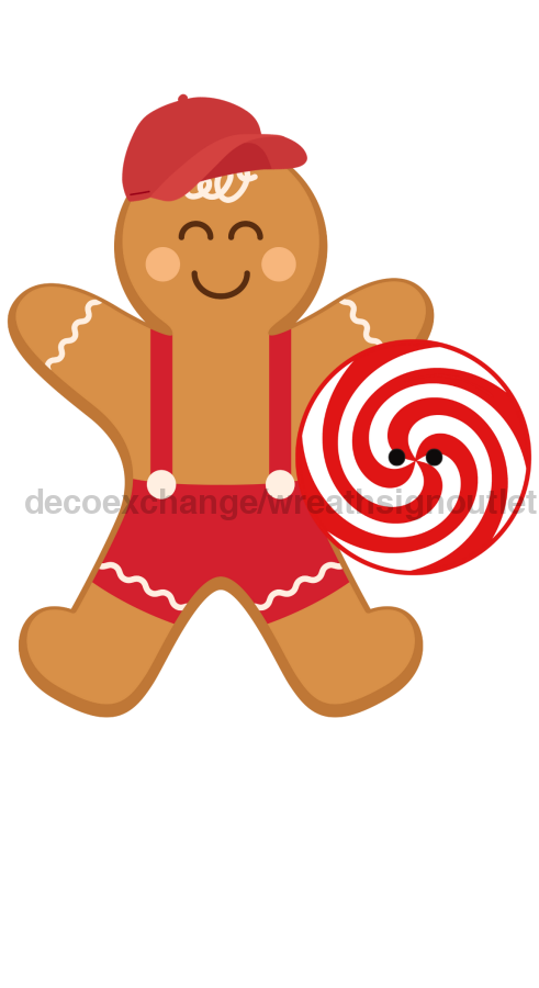 Bow Backer Boy Gingie Wood Sign Bb-W-0022 13 Wreath