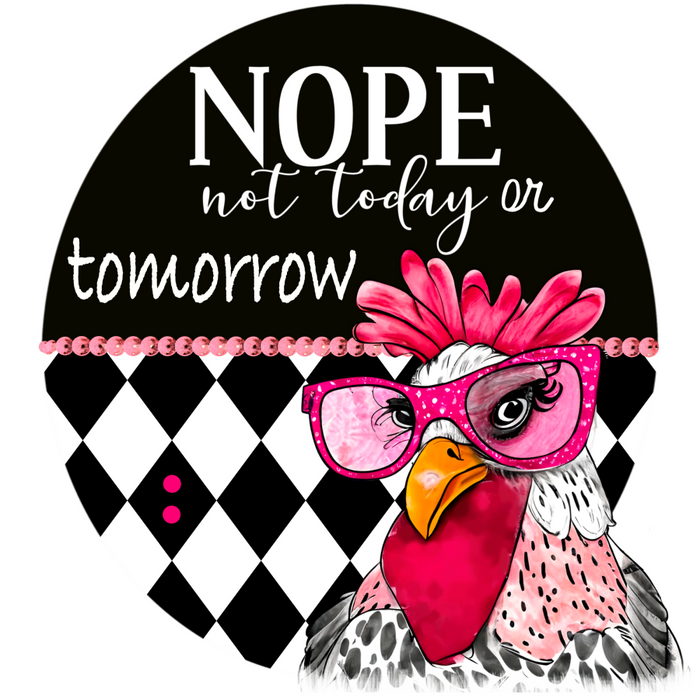 Bow Backer Chicken Wood Sign Bb-W-0110 13’ Wreath