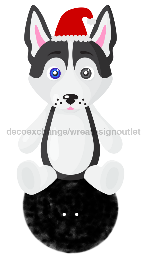 Bow Backer Christmas Dog Wood Sign Bb-W-0011 13 Wreath