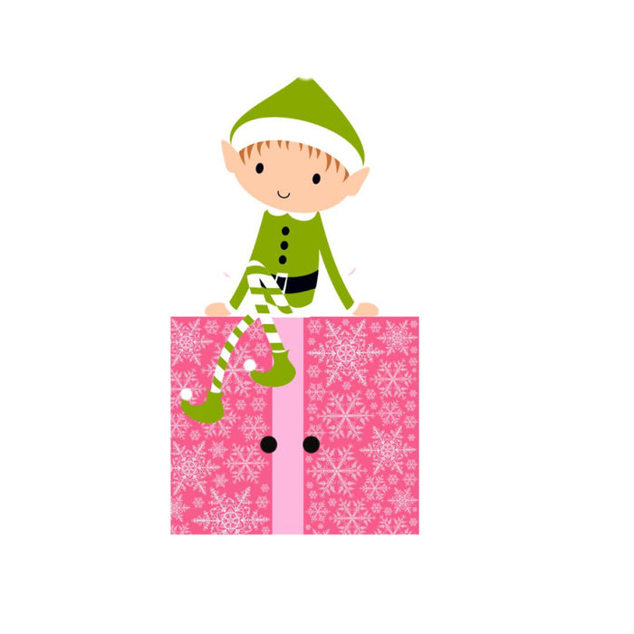 Bow Backer Elf Present Wood Sign Bb-W-0004 13 Wreath