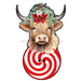 Bow Backer Highland Cow Wood Sign Bb-W-0032 13 Wreath