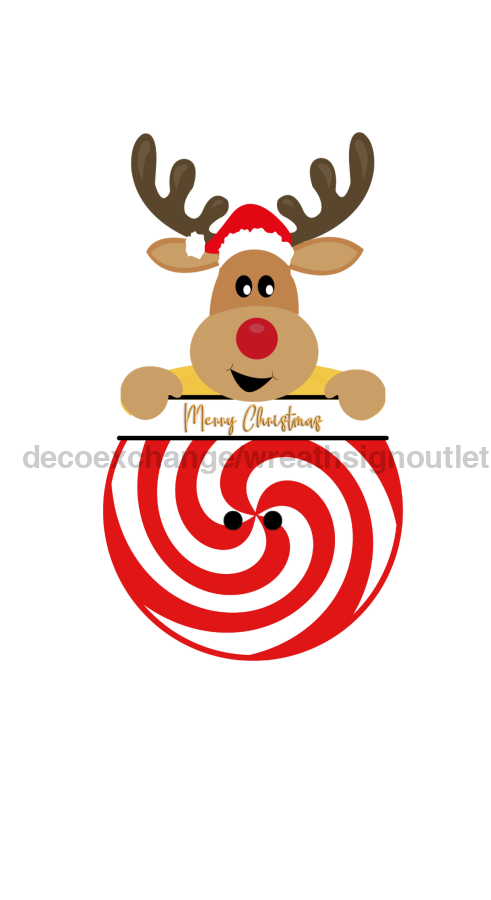 Bow Backer Reindeer Wood Sign Bb-W-0009 13 Wreath