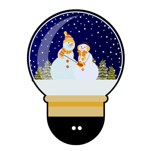 Bow Backer Snow Globe Wood Sign Bb-W-0023 13 Wreath