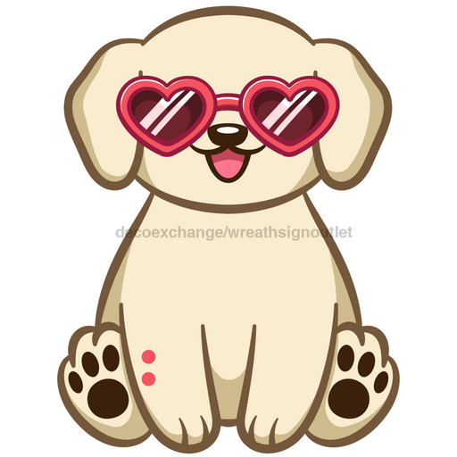 Bow Backer Valentine Dog Wood Sign Bb-W-0055 13 Wreath