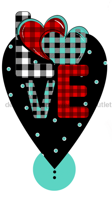 Bow Backer Valentine Wood Sign Bb-W-0051 13 Wreath