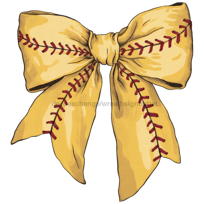 Bow Door Hanger Softball Coquette Bow wood sign DECOE-W-904778-DH 22’’ Door Hanger 22’’ Door Hanger