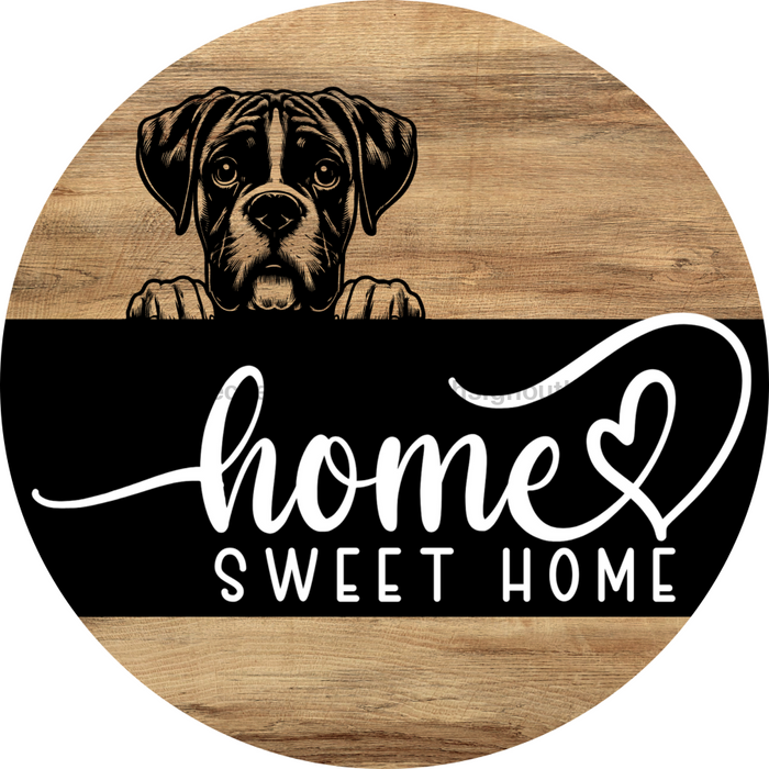 Dog Door Hanger, Hello Brought Treats Door Hanger, DCO-01975-DH, 18" Round Wood