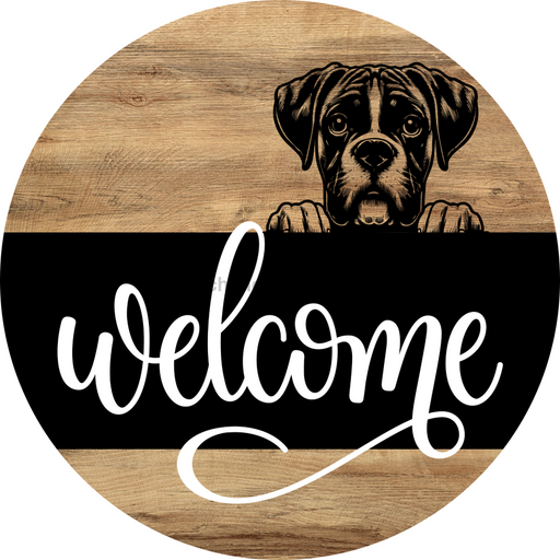 Dog Door Hanger, Hello Brought Treats Door Hanger, DCO-01975-DH, 18" Round Wood