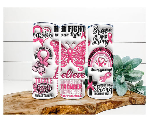 Breast Cancer Awareness Tumbler Survivor 20 Oz Skinny Decoetumbler-343