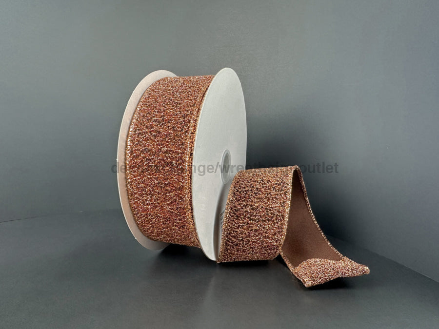 Bronze-Blk Fuzzy Metallic 1.5’’X10Y 73566-09-38 Ribbon