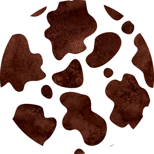 Brown and White Cow Flower Center, DECOE-FC-0027, 6" metal Flower Center - DecoExchange®