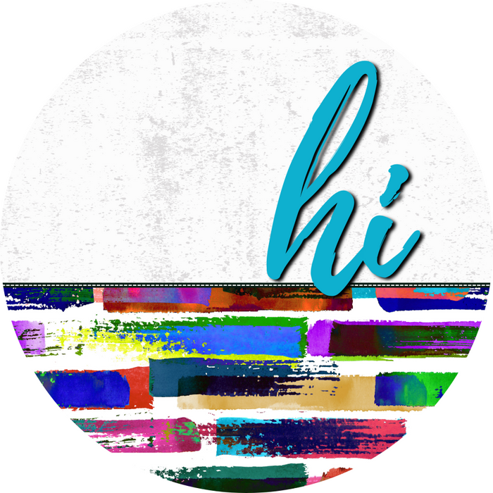 Brush Stroke Door Hanger Dco-01616-Dh 18’ Round Wood