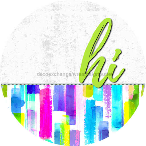 Brush Stroke Door Hanger Dco-01617-Dh 18’ Round Wood