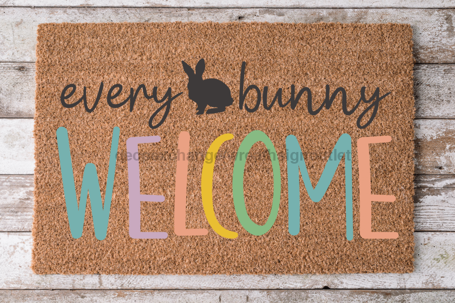 Every Bunny Welcome - Easter - 30x18" Coir Door Mat - DECOE-CM-005 - DecoExchange