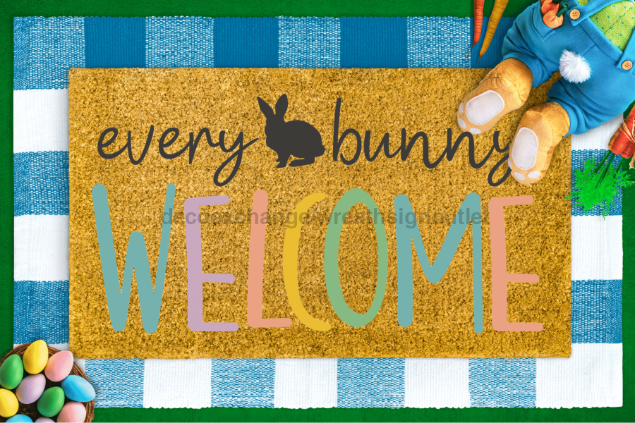 Every Bunny Welcome - Easter - 30x18" Coir Door Mat - DECOE-CM-005 - DecoExchange