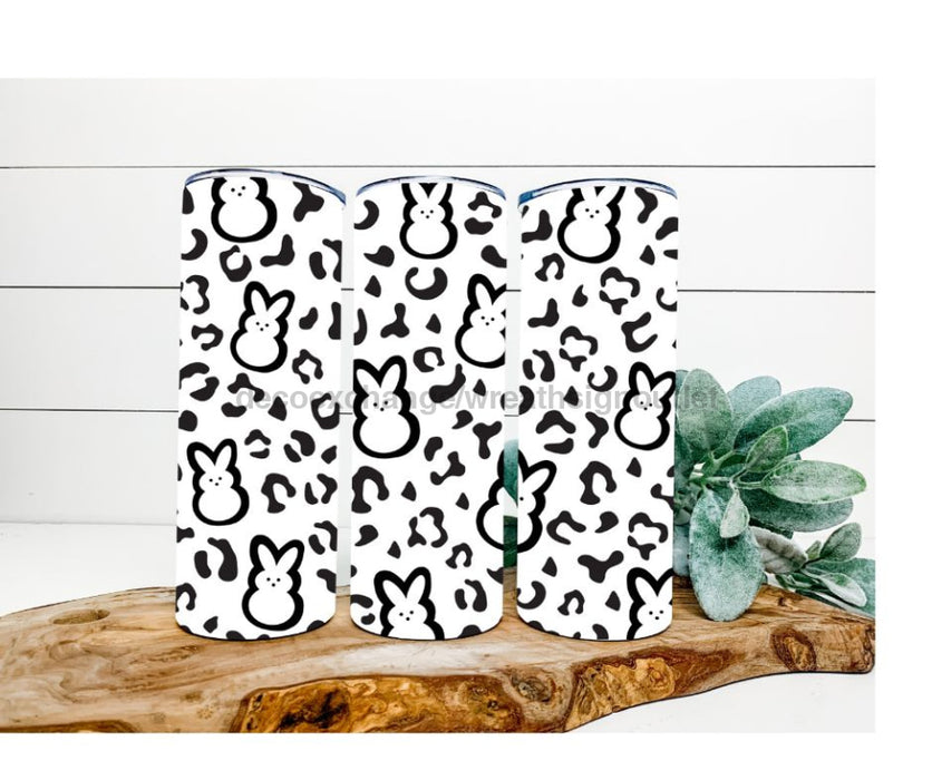 Bunny Tumbler, Peeps and Leopard 20 oz Skinny Tumbler DECOETUMBLER-281 - DecoExchange®