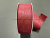 Burgandy Flower Embossed 2.5’X50Y 984240 - 10C Ribbon