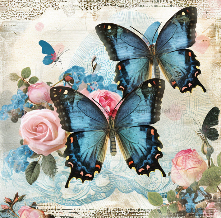 Butterfly Sign, DCO-02422, Sign For Wreath, 10x10 Metal Sign