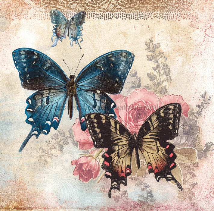 Butterfly Sign, DCO-02424, Sign For Wreath, 10x10 Metal Sign