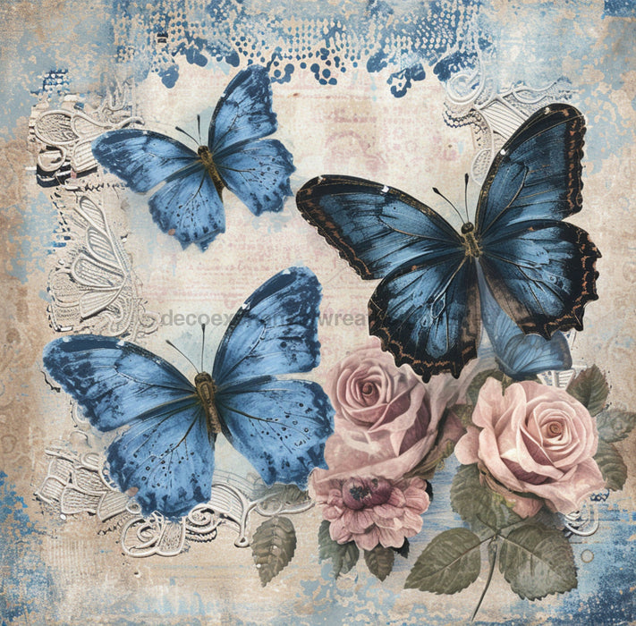 Butterfly Sign, DCO-02426, Sign For Wreath, 10x10 Metal Sign