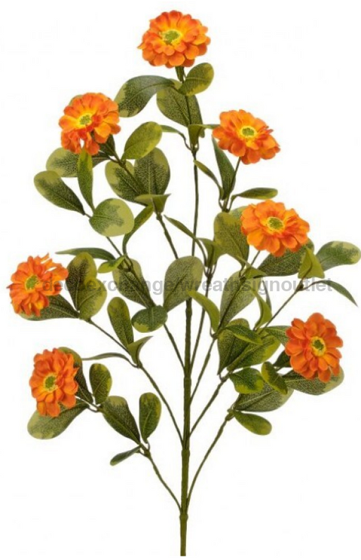 Button Zinnia Spray X7 34’’ Mtf24321-Orng Greenery