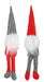 2 Asst 8"H FELT/FAUX Fur Gnome Ornaments Grey/Red/White XN4191