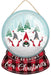 12"HX9"L Gnome for Christmas Globe Dome Robin Egg/Blk/Red/Wht/Gry AP08913
