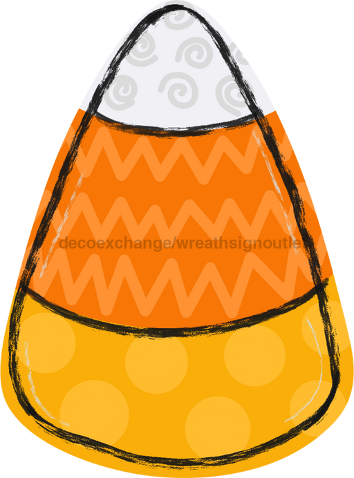 Candy Corn with Chevron Print, wood sign, DECOE-W-006 - DecoExchange®