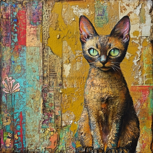 Cat Sign, DCO-13634, Sign For Wreath, 10x10" Metal Sign