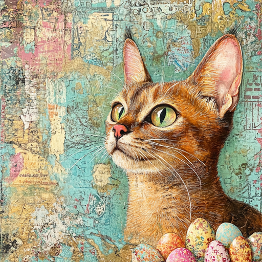 Cat Sign, DCO-13641, Sign For Wreath, 10x10" Metal Sign