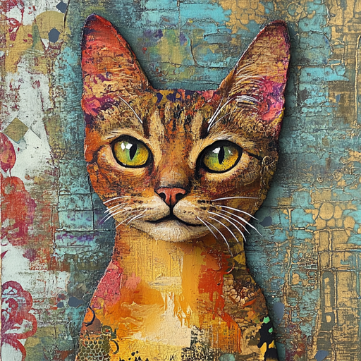 Cat Sign, DCO-13649, Sign For Wreath, 10x10" Metal Sign