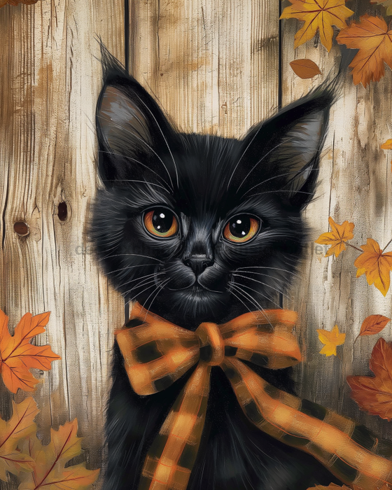 Cat Sign Fall Dco-01689 For Wreath 8X10’ Metal