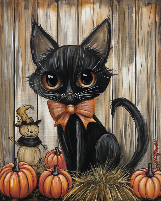 Cat Sign Fall Dco-01735 For Wreath 8X10’ Metal